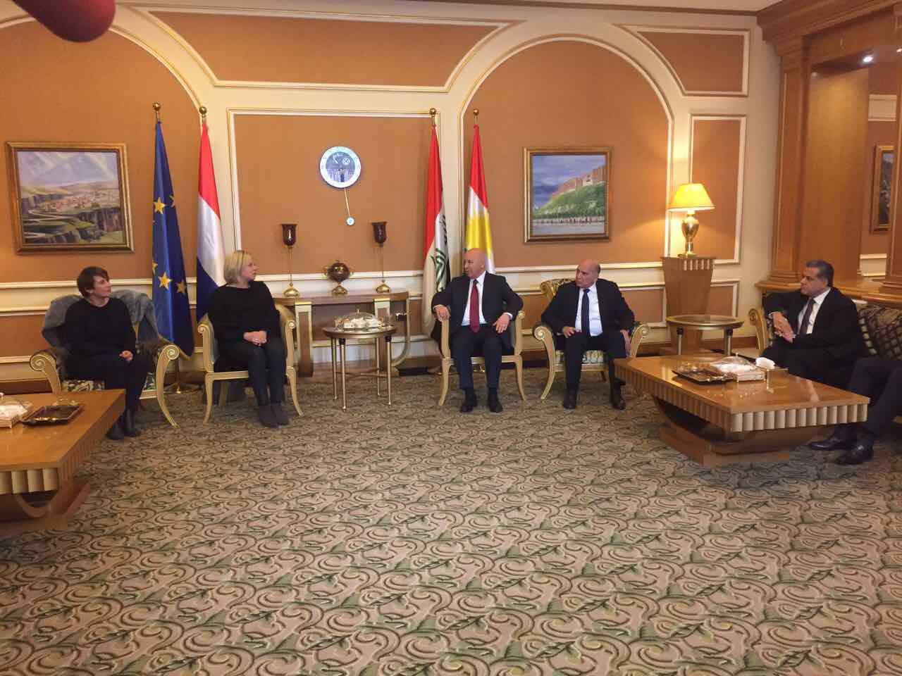 به‌ وێنه‌ و ڤيديۆ.. وه‌زيرى به‌رگرى هۆڵه‌ندا گه‌يشته‌ هه‌ولێر